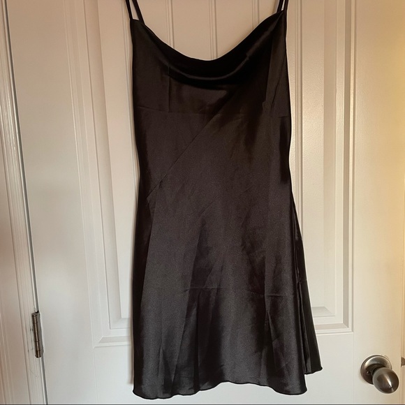 Black Slip Dress - Picture 3 of 5